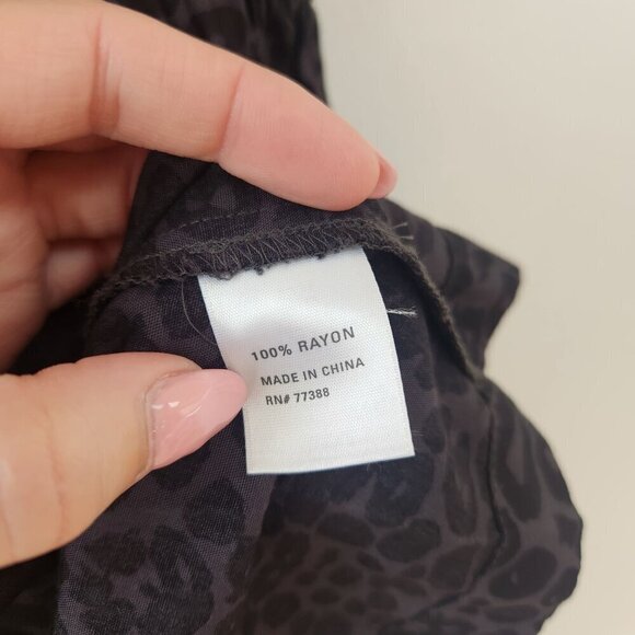 Madewell Eliot Black Leopard Print Sleeveless Dress Cocktail Mini Dress Size 4 - Picture 9 of 10